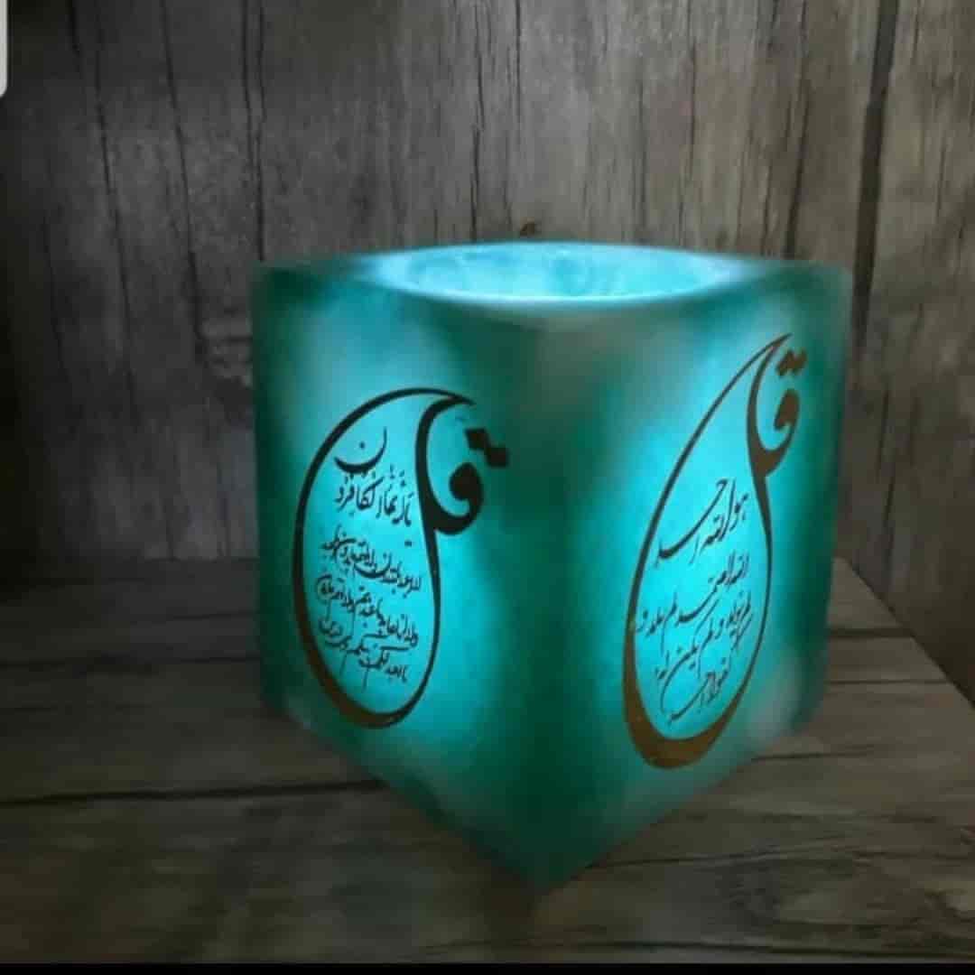 شمع فانوسی وارمر خور کریستالی با طرح ۴ قل